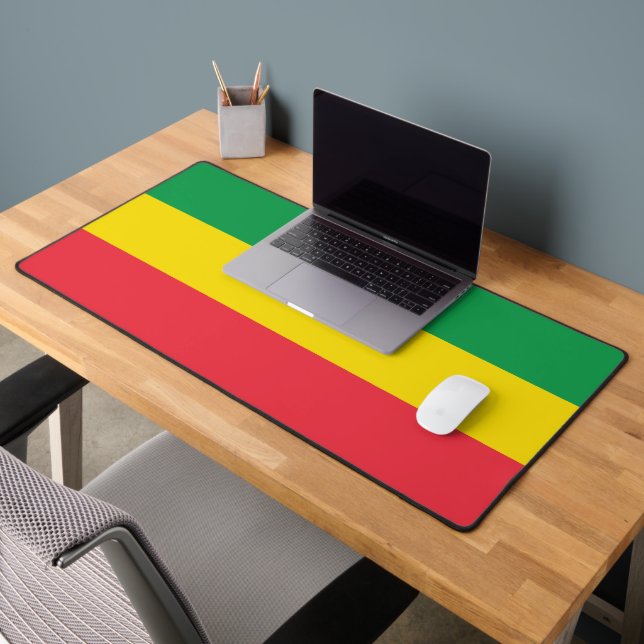 Äthiopia Rasta Flag Schreibtischunterlage (Büro 2)