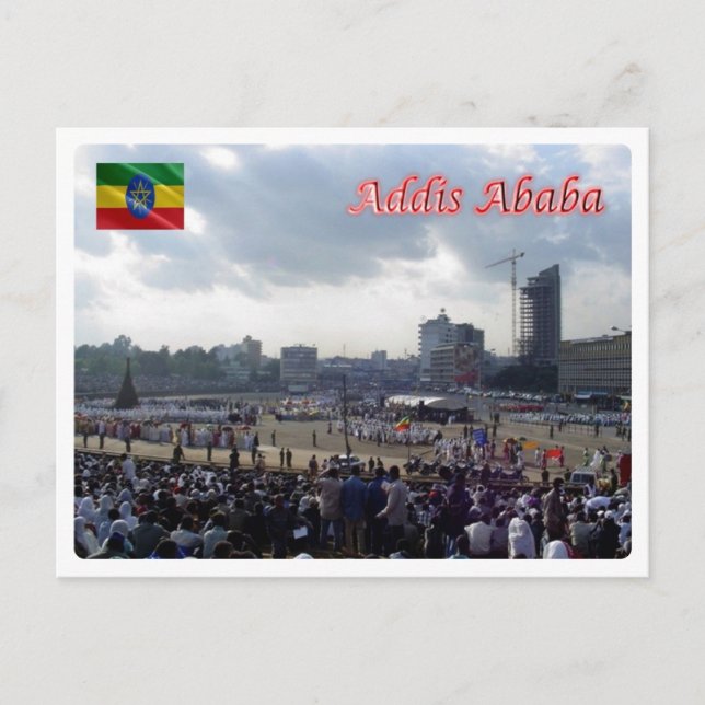 Äthiopien - Addis Abeba - Meskal-Platz - Postkarte (Vorderseite)