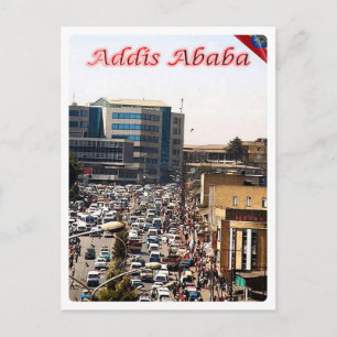 Äthiopien - Addis Abeba - The Bustling Centre - Postkarte