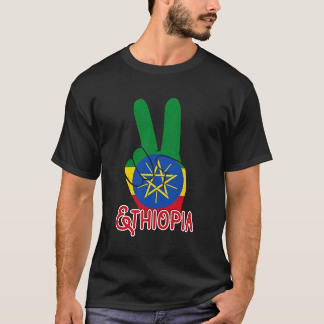 Äthiopien Afrikanisches Äthiopien Afrika Souvenir T-Shirt (Vorderseite)