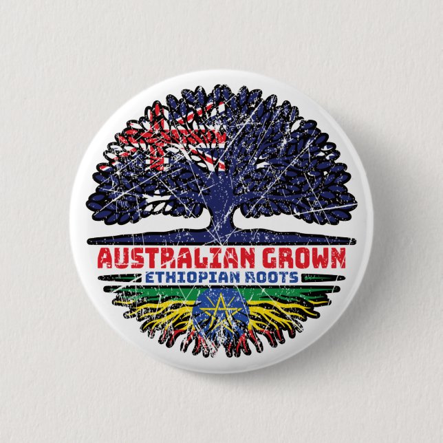 Äthiopien Äthiopien Australien Tree Roots Button (Vorderseite)