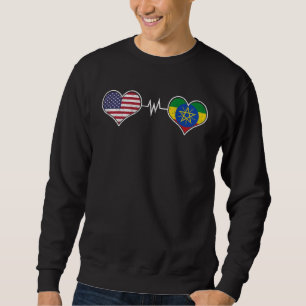 Äthiopien Äthiopier Afrika Flagge Stolz DNA Amerik Sweatshirt