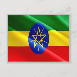 Äthiopien - Äthiopische Flagge - Postkarte