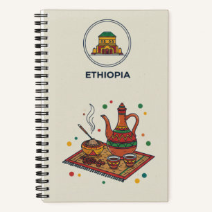 Äthiopien-Erbe- und Kaffee-Reise-Fotojournal Notizbuch