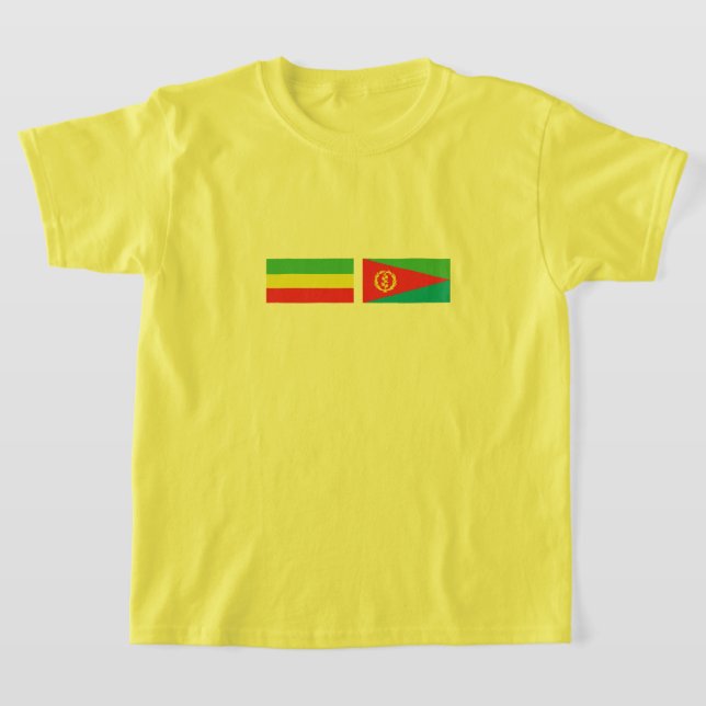 Äthiopien - Eritrea Flaggen T-Shirt (Ablage )