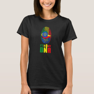 Äthiopien Es ist in meiner DNA-äthiopischen Flagge T-Shirt