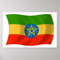Äthiopien Flag Poster Print