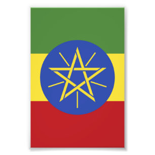 Äthiopien-Flagge Fotodruck