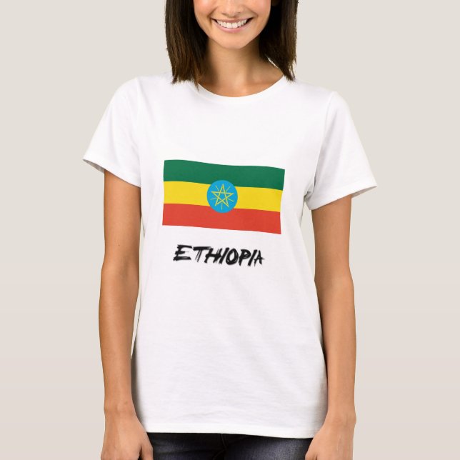 Äthiopien-Flagge T-Shirt (Vorderseite)