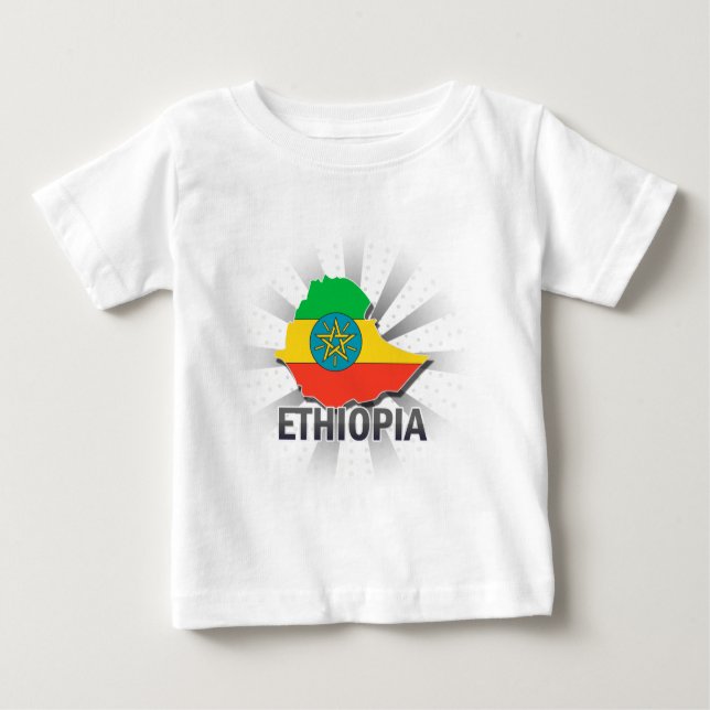 Äthiopien-Flaggen-Karte 2,0 Baby T-shirt (Vorderseite)
