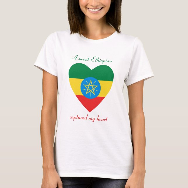Äthiopien-Flaggen-Schatz-T - Shirt (Vorderseite)