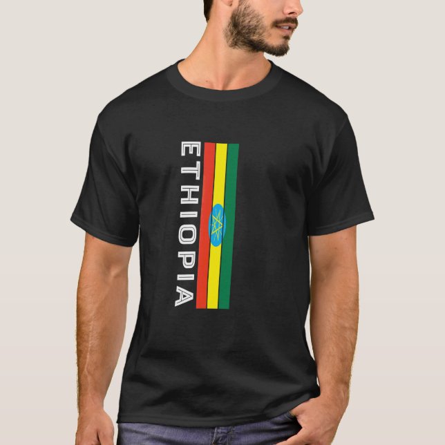 Äthiopien Flaggenfarben T-Shirt (Vorderseite)