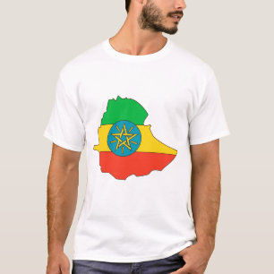 Äthiopien-Flaggenkarte T-Shirt