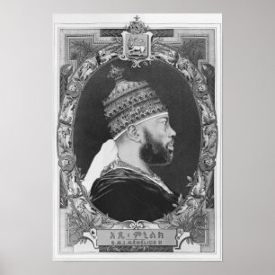 Äthiopien, Menelik II Poster