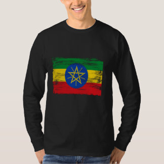 Äthiopien Pride äthiopische Flagge Afrikanische Wu T-Shirt