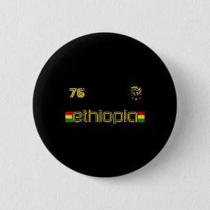 Äthiopien -Reggae Rastafari Jamaika Fußll Fußball  Button