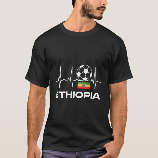 Äthiopien Soccer Jersey äthiopischer Fußball Gif T-Shirt (Vorderseite)