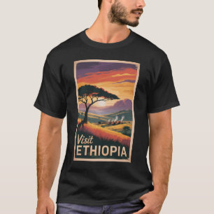 Äthiopien Sunset Travel Art Vintag T-Shirt