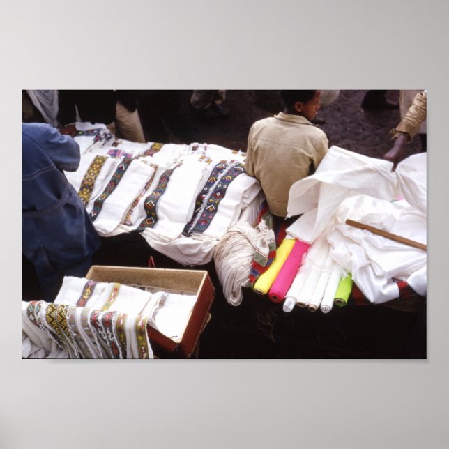 Äthiopien Textiles Dress Materials Addis Abeba Poster (Vorne)