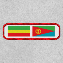 Äthiopien und Eritrea Flaggen nebeneinander