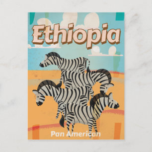 Äthiopien Vintage-Reiseposter Postkarte