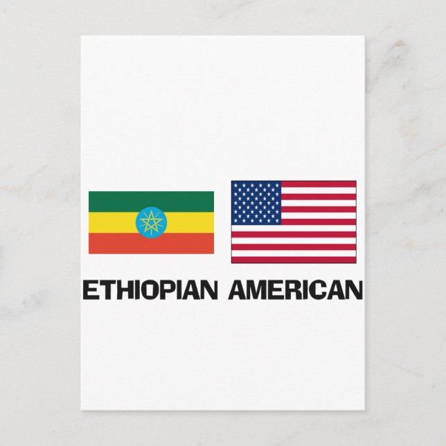 Äthiopisch-Amerikaner Postkarte (Vorderseite)