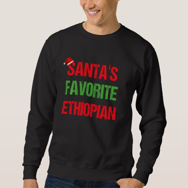 Äthiopisch Funny Äthiopien Pajama Weihnachten Sweatshirt (Vorderseite)