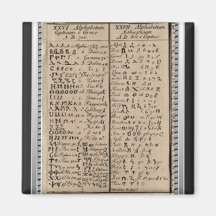 Äthiopisch-koptische Alphabet Magnet