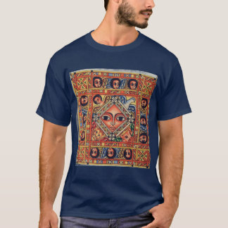 Äthiopische Bibel-Kirchen-Malerei - blauer T - T-Shirt