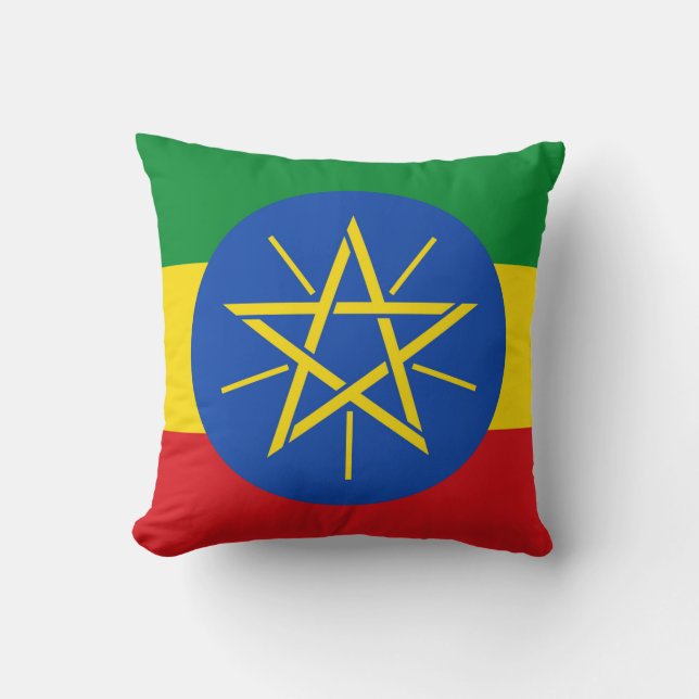 Äthiopische Flagge Amerikas MoJo Pillow Kissen (Vorderseite)