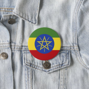 Äthiopische Flagge Button