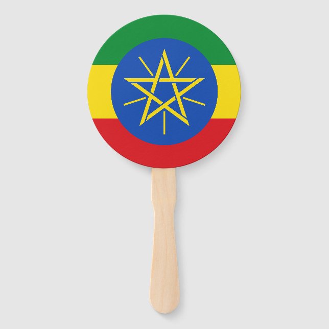 Äthiopische Flagge Fächer (Vorderseite)