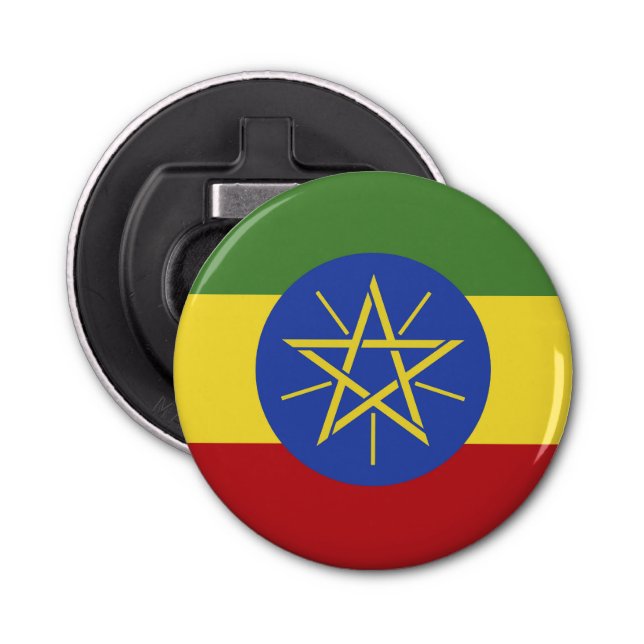 Äthiopische Flagge Flaschenöffner (Vorderseite)