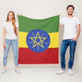 Äthiopische Flagge Fleecedecke