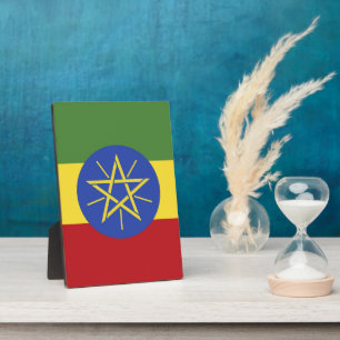 Äthiopische Flagge Fotoplatte