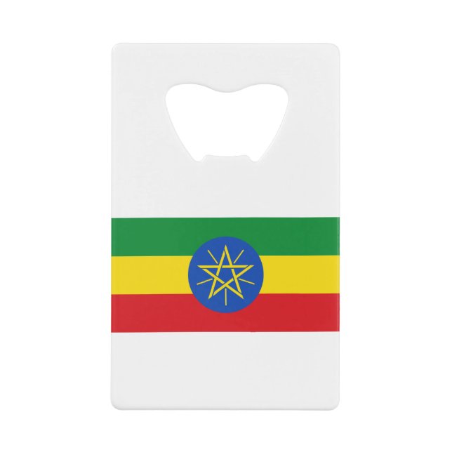 Äthiopische Flagge Geldbeutel Flaschenöffner (Vorderseite)