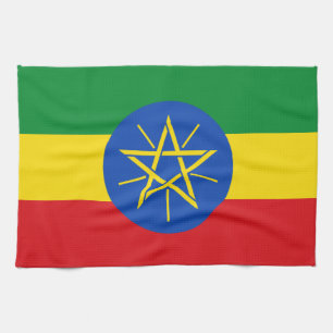 Äthiopische Flagge Geschirrtuch