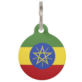 Äthiopische Flagge Haustiermarke