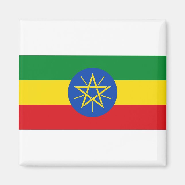 Äthiopische Flagge Magnet (Vorne)