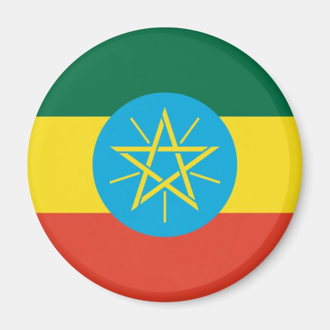 Äthiopische Flagge Magnet (Vorne)