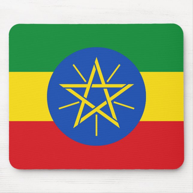Äthiopische Flagge Mousepad (Vorne)