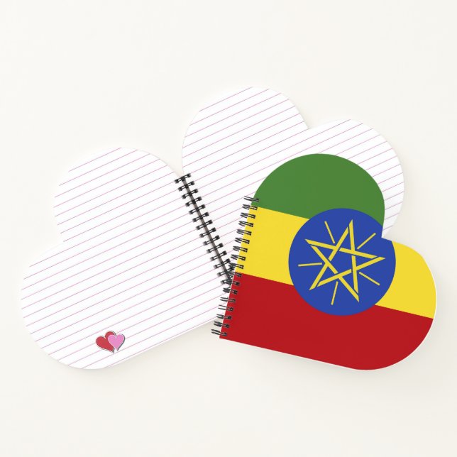 Äthiopische Flagge Notizbuch (Innenseite)