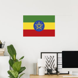 Äthiopische Flagge Poster