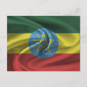 Äthiopische Flagge Postkarte
