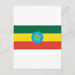 Äthiopische Flagge Postkarte