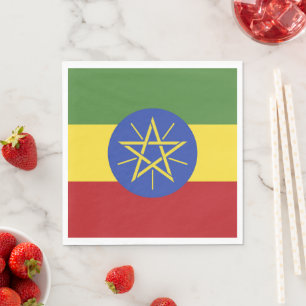 Äthiopische Flagge Serviette