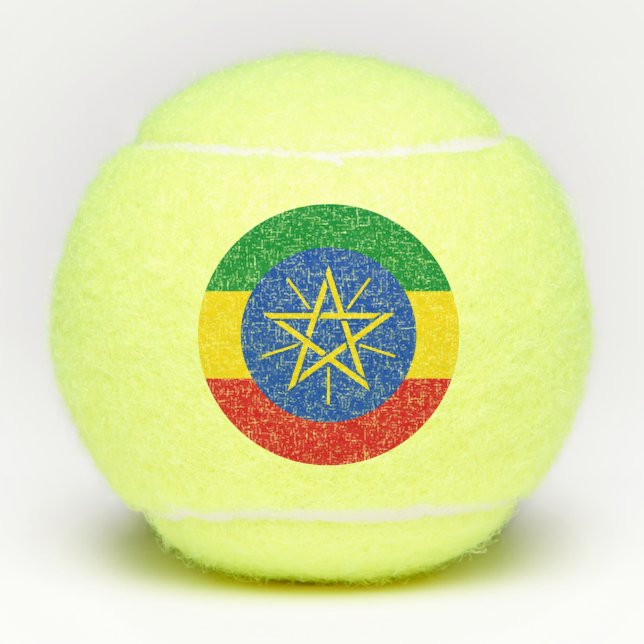 Äthiopische Flagge Tennisbälle (Vorderseite)
