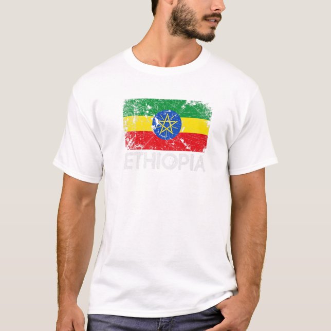 Äthiopische Flagge | Vintages Geschenk aus Äthiopi T-Shirt (Vorderseite)