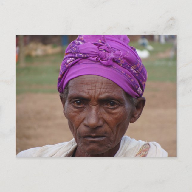 Äthiopische Frau 4 Postkarte (Vorderseite)