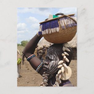 Äthiopische Frau 6 Postkarte